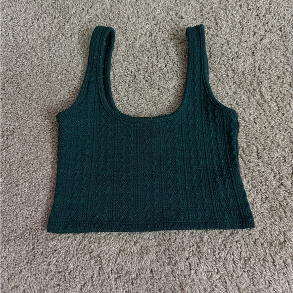 Forever 21 Tops - Forever 21 Deep Green Knit Tank Top